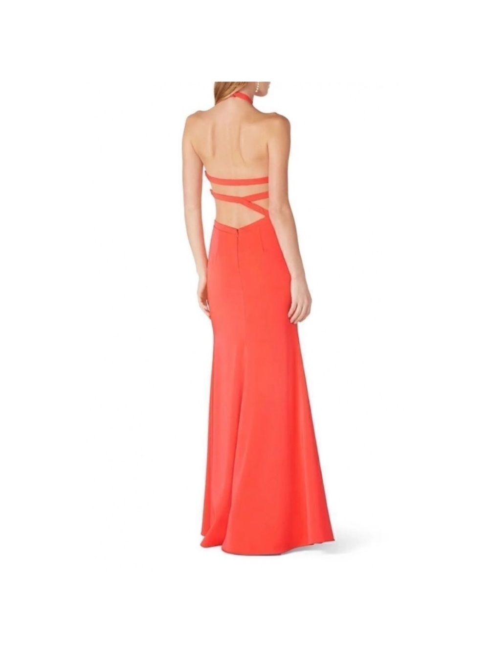 Love By Theia Coral Mermaid Maxi Dress